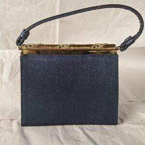 Vintage After Five Blue Purse by Lowy & Mund